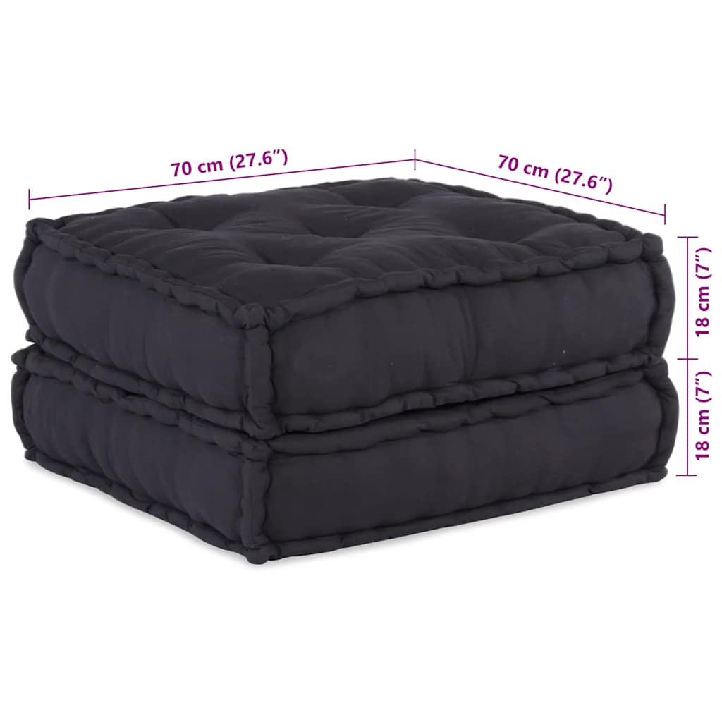 modulær sofaenhed stof 70x70x36 antracitgrå