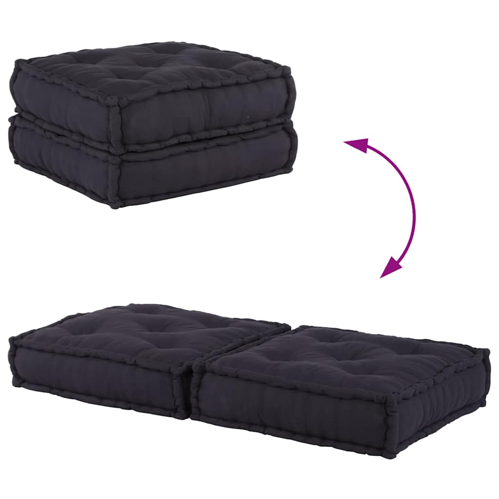 2-personers modulsofa stof 140x70x36 antracitgrå