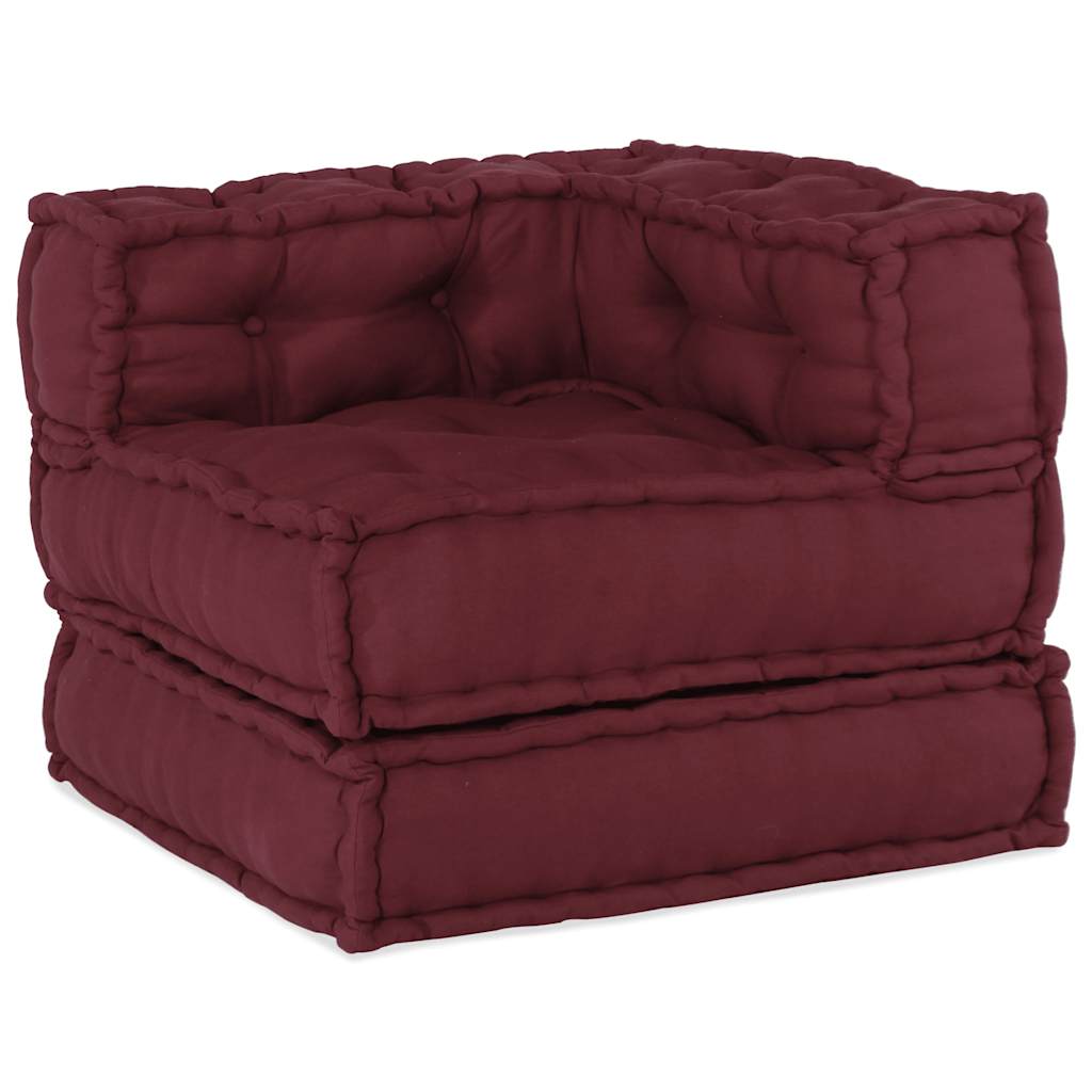 modulær sofaenhed stof 70x70x54 brunrød