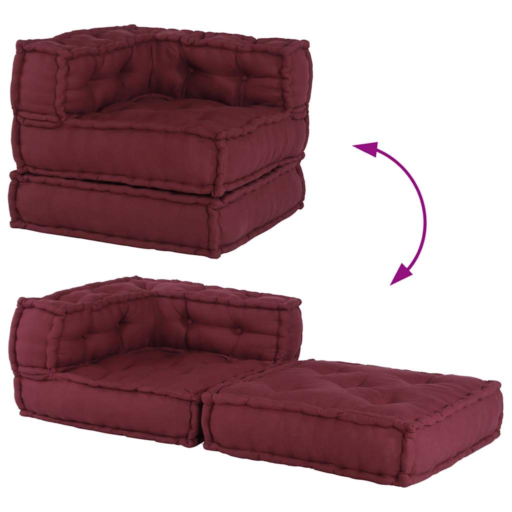 modulær sofaenhed stof 70x70x54 brunrød