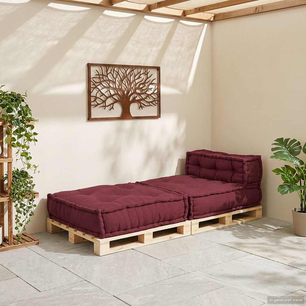 modulær sofaenhed stof 70x70x54 brunrød