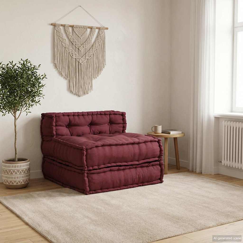 modulær sofaenhed stof 70x70x54 brunrød