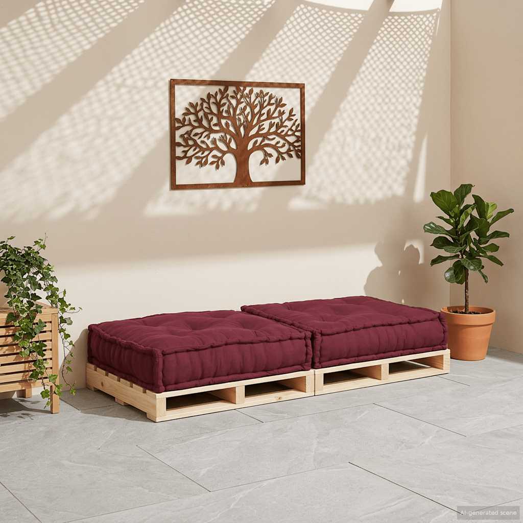 modulær sofaenhed stof 70x70x36 brunrød