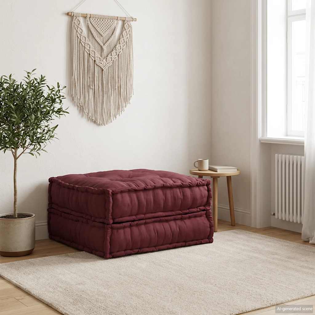 modulær sofaenhed stof 70x70x36 brunrød