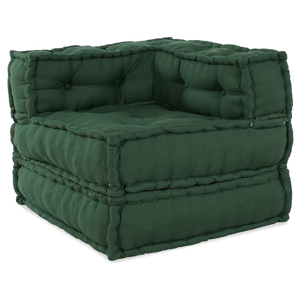 modulær sofaenhed stof 70x70x54 grøn