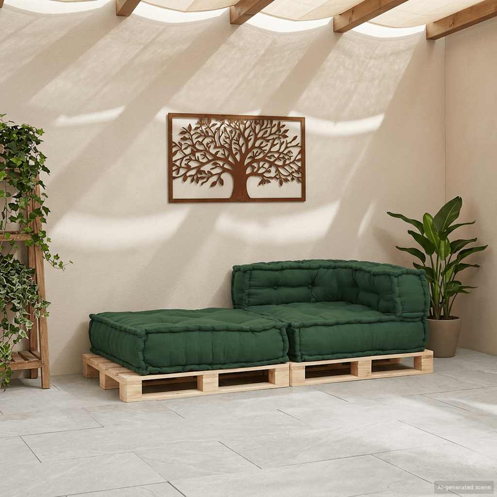 modulær sofaenhed stof 70x70x54 grøn