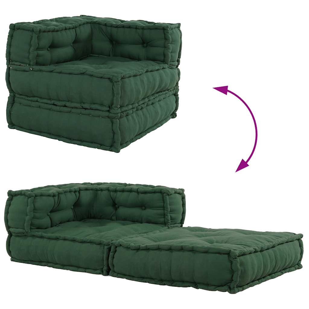 modulær sofaenhed stof 70x70x54 grøn