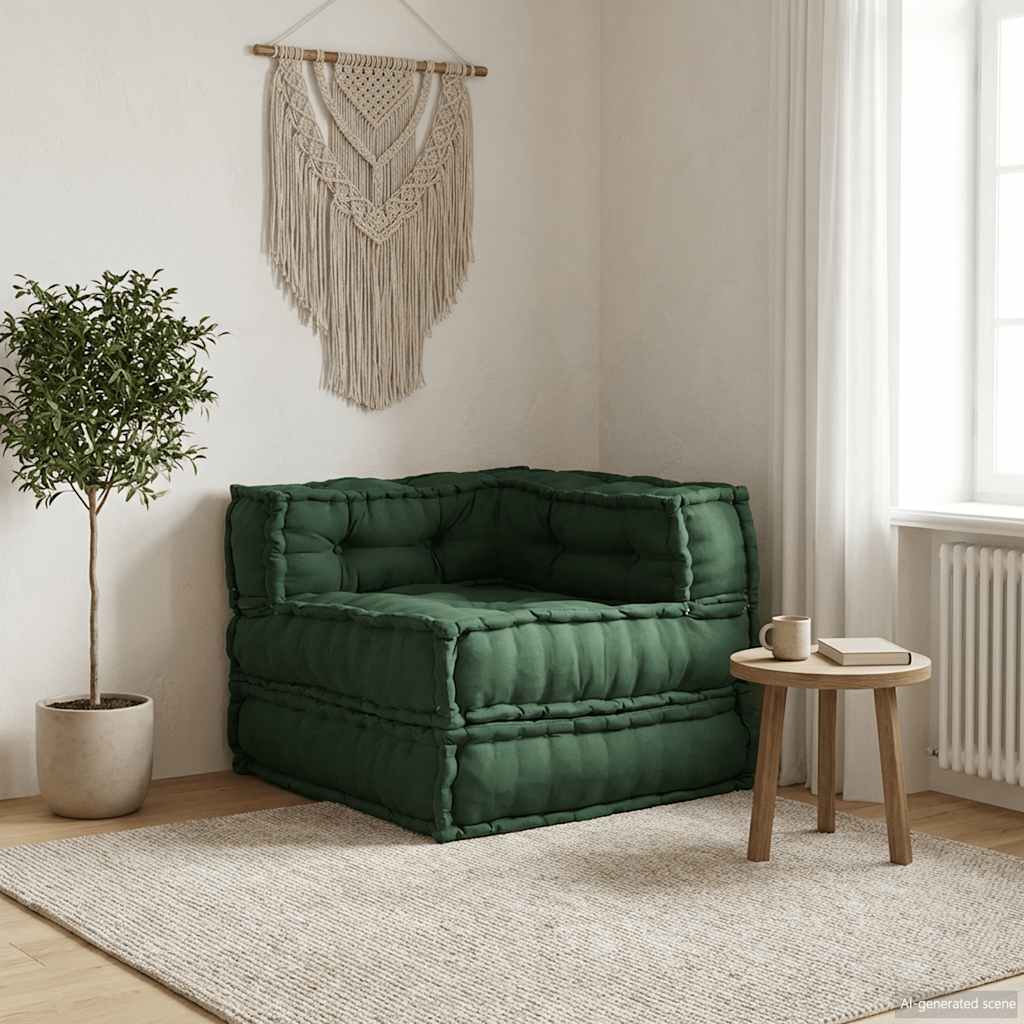 modulær sofaenhed stof 70x70x54 grøn