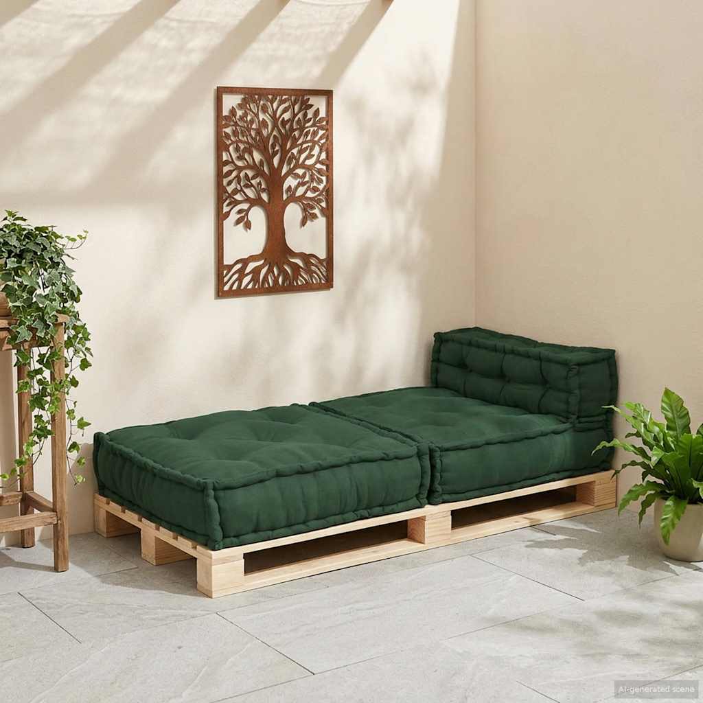 modulær sofaenhed stof 70x70x54 grøn