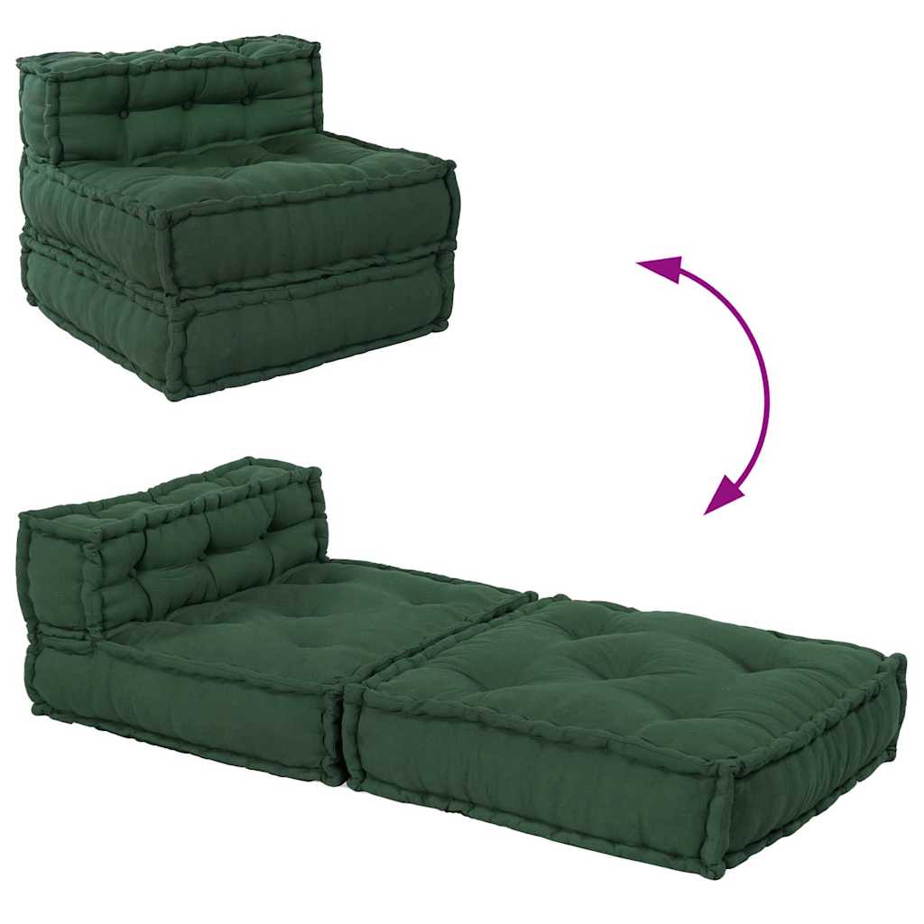 modulær sofaenhed stof 70x70x54 grøn