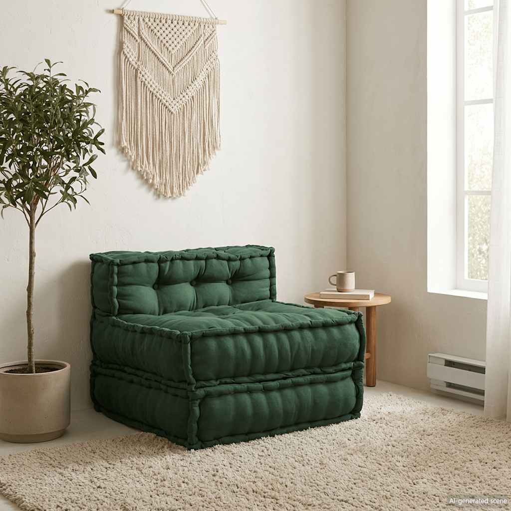 modulær sofaenhed stof 70x70x54 grøn
