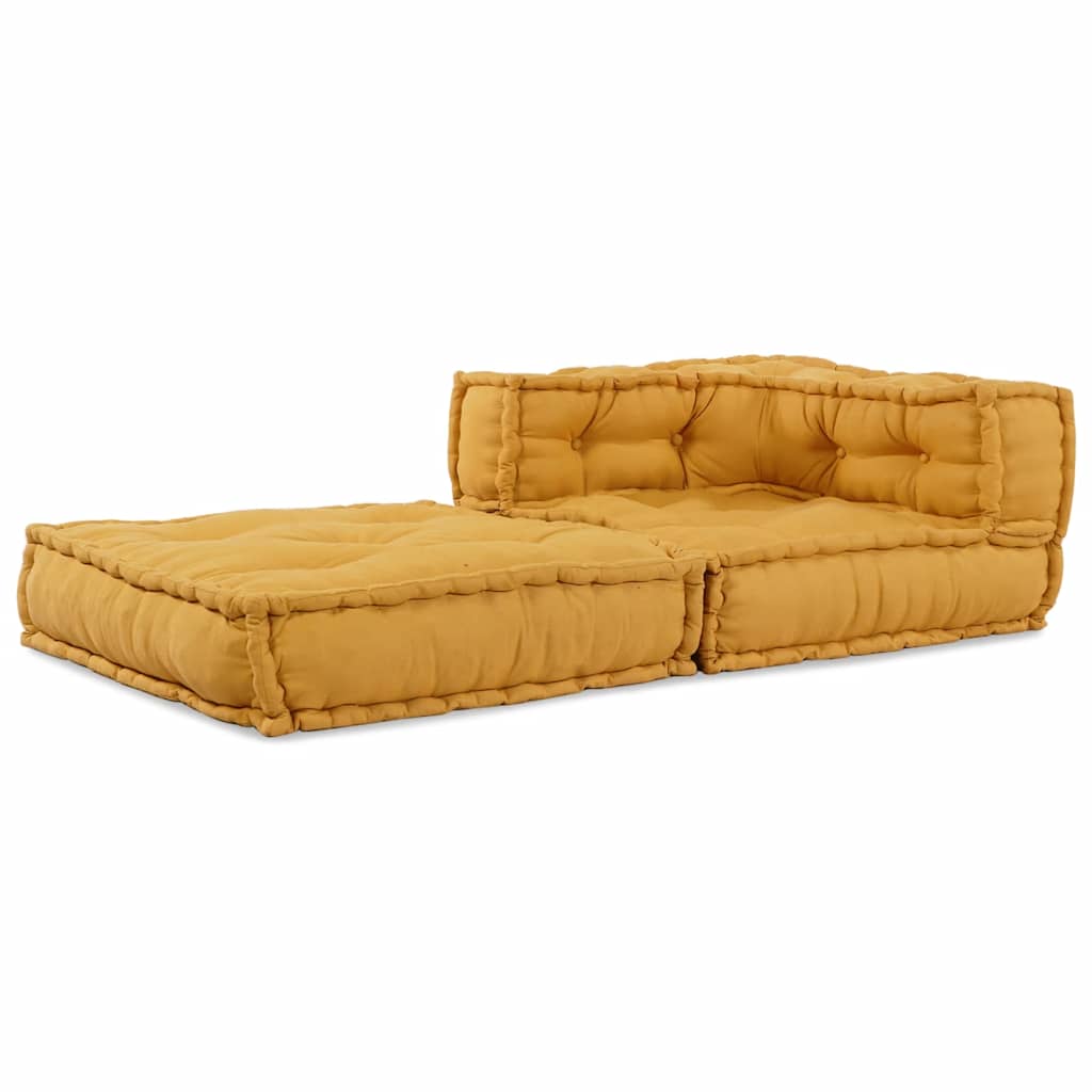 modulær sofaenhed stof 70x70x54 gul