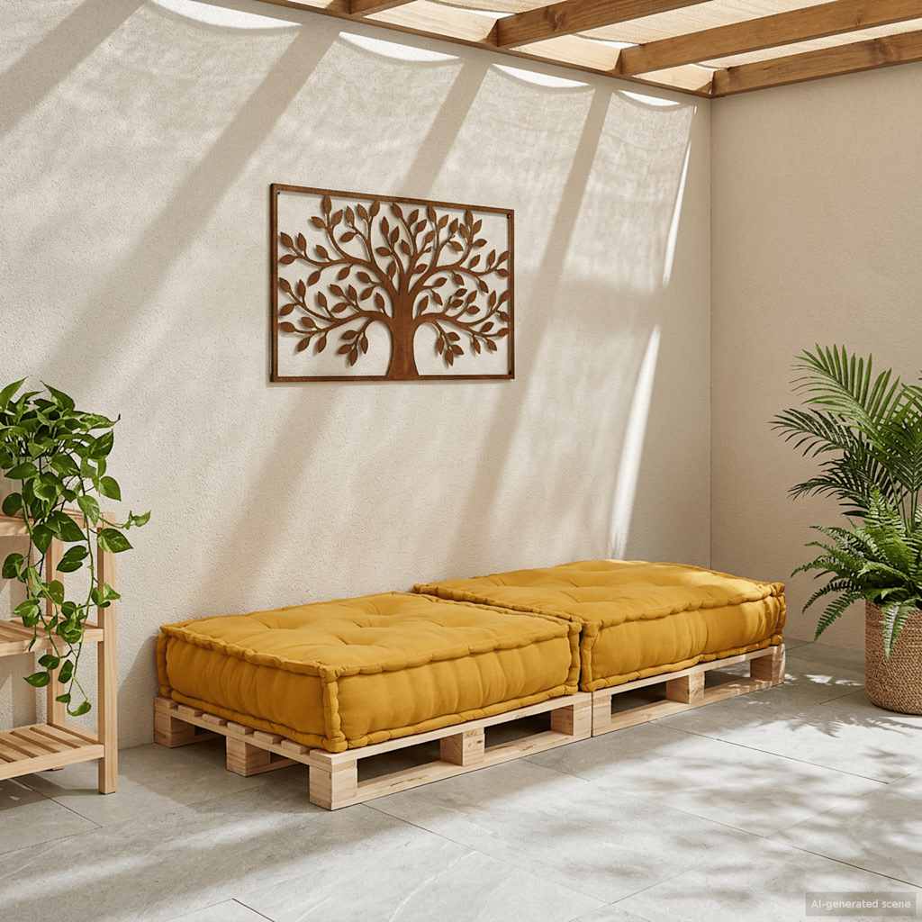 modulær sofaenhed stof 70x70x36 gul
