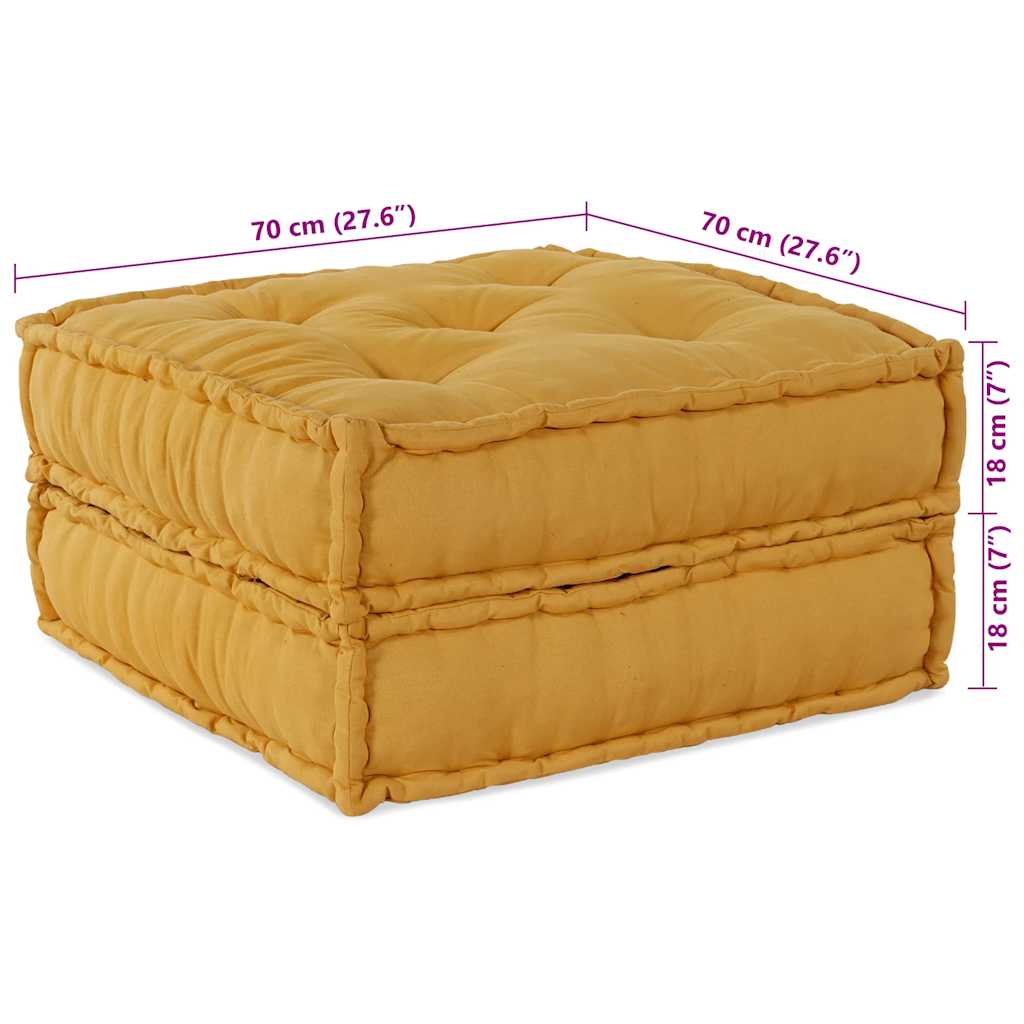 modulær sofaenhed stof 70x70x36 gul