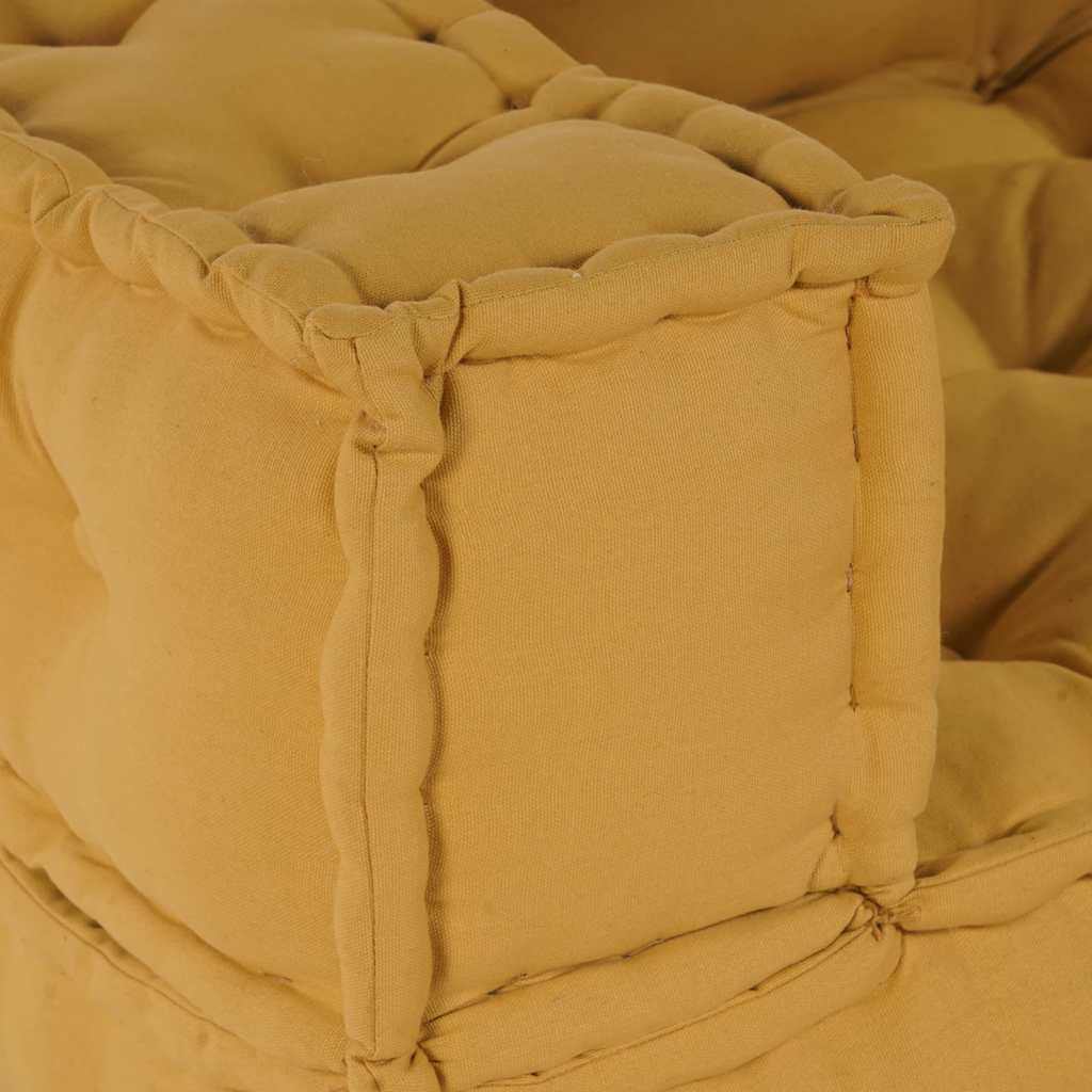 2-personers modulsofa stof 140x70x36 gul