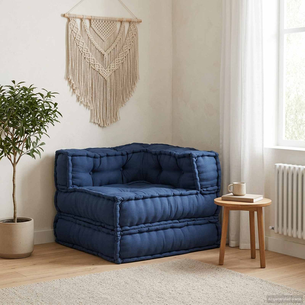 Modulssofa Enhed Stof Indigo 70 x 70 x 56 cm