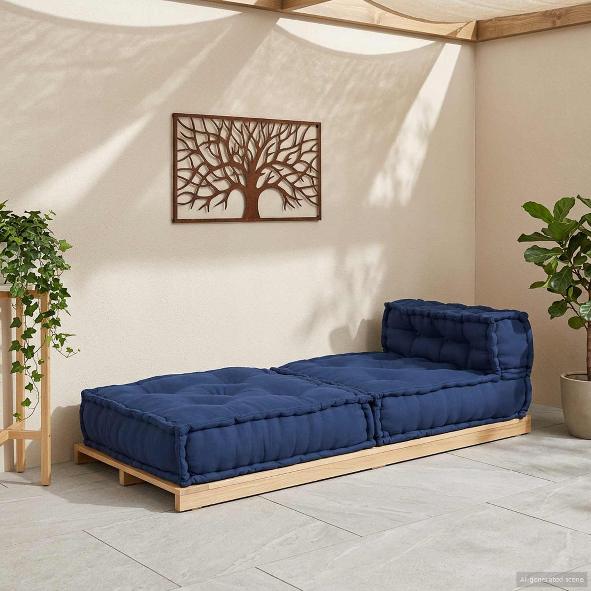 Modulssofa Enhed Stof Indigo 70 x 70 x 56 cm