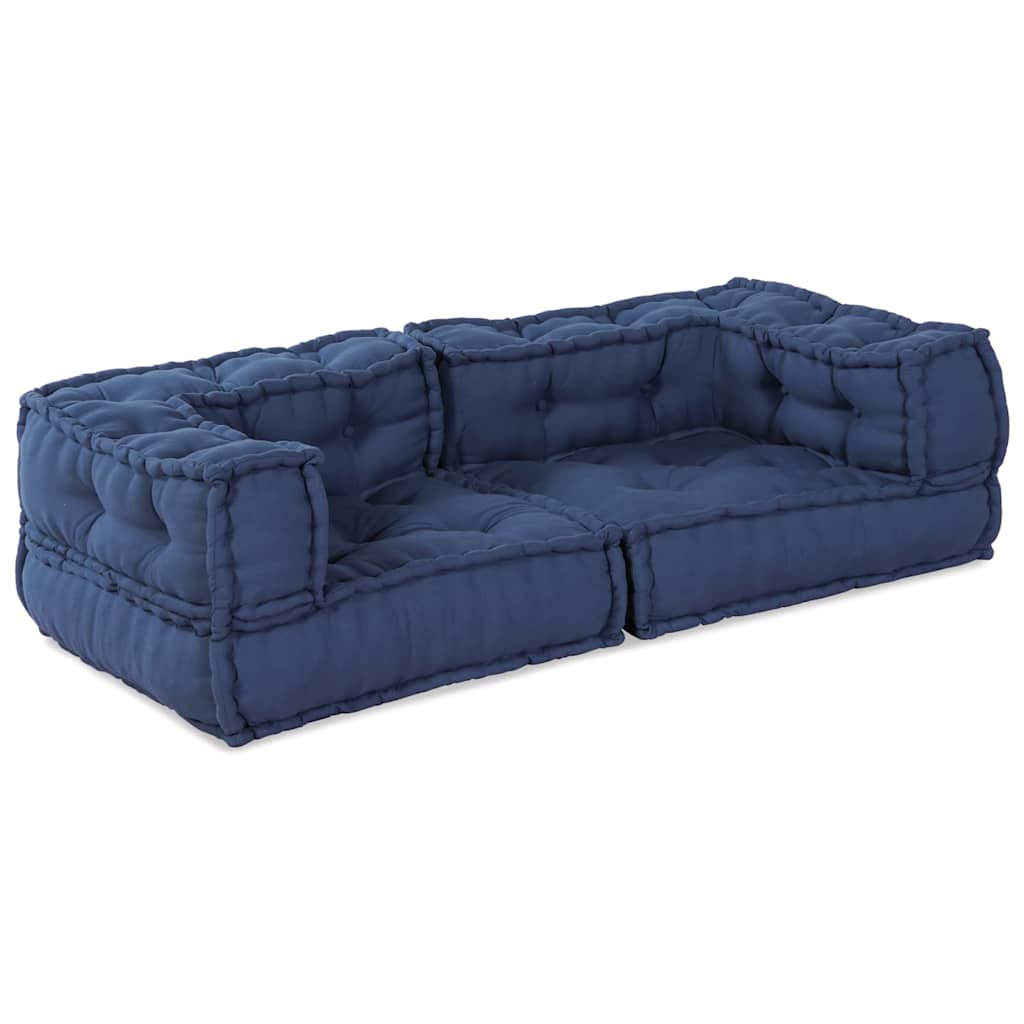 Modulssofa Enhed 3 stk. Stof Indigo 140 x 70 x 36 cm