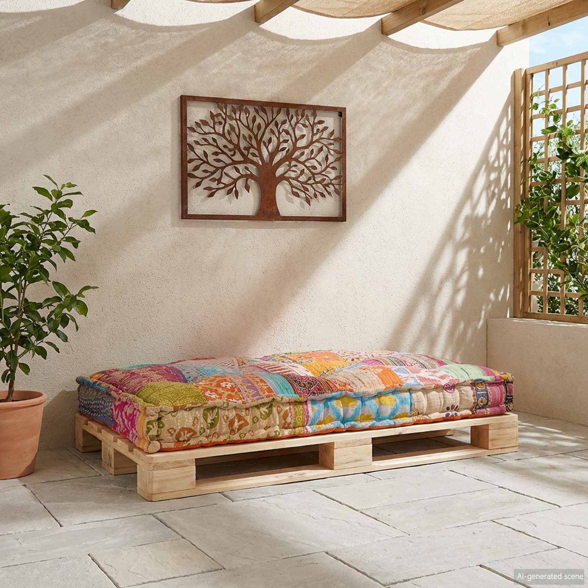 Palle Sofa Pude Flerfarvet 120 x 80 x 12 cm Stof