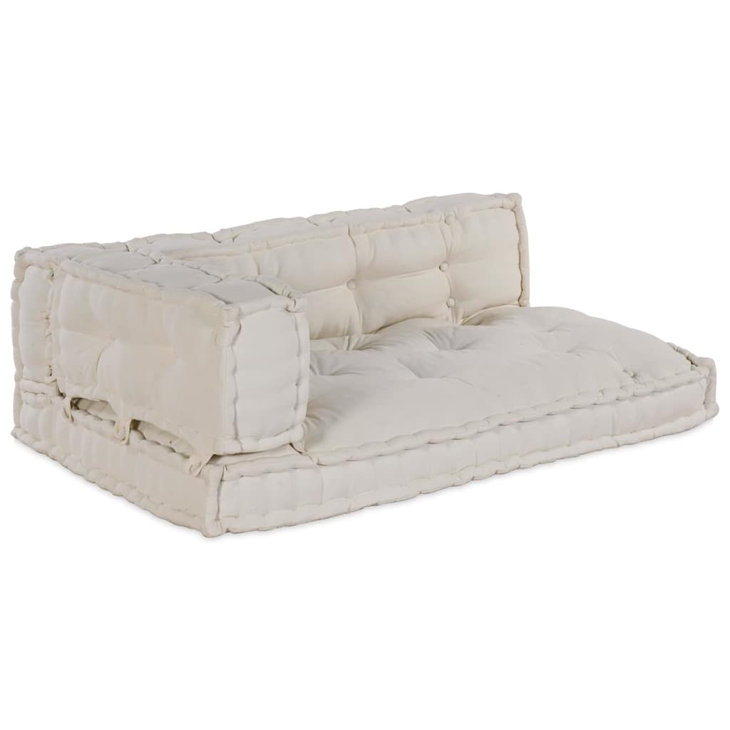 Palle Sofa Pude 3 stk. Stof Cremefarvet 120 x 80 x 34 cm