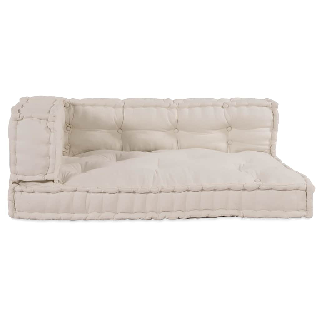 Palle Sofa Pude 3 stk. Stof Cremefarvet 120 x 80 x 34 cm