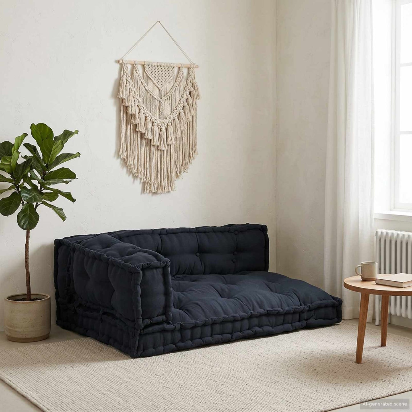 Palle Sofa Pude 3 stk. Stof Antracit 120 x 80 x 38 cm