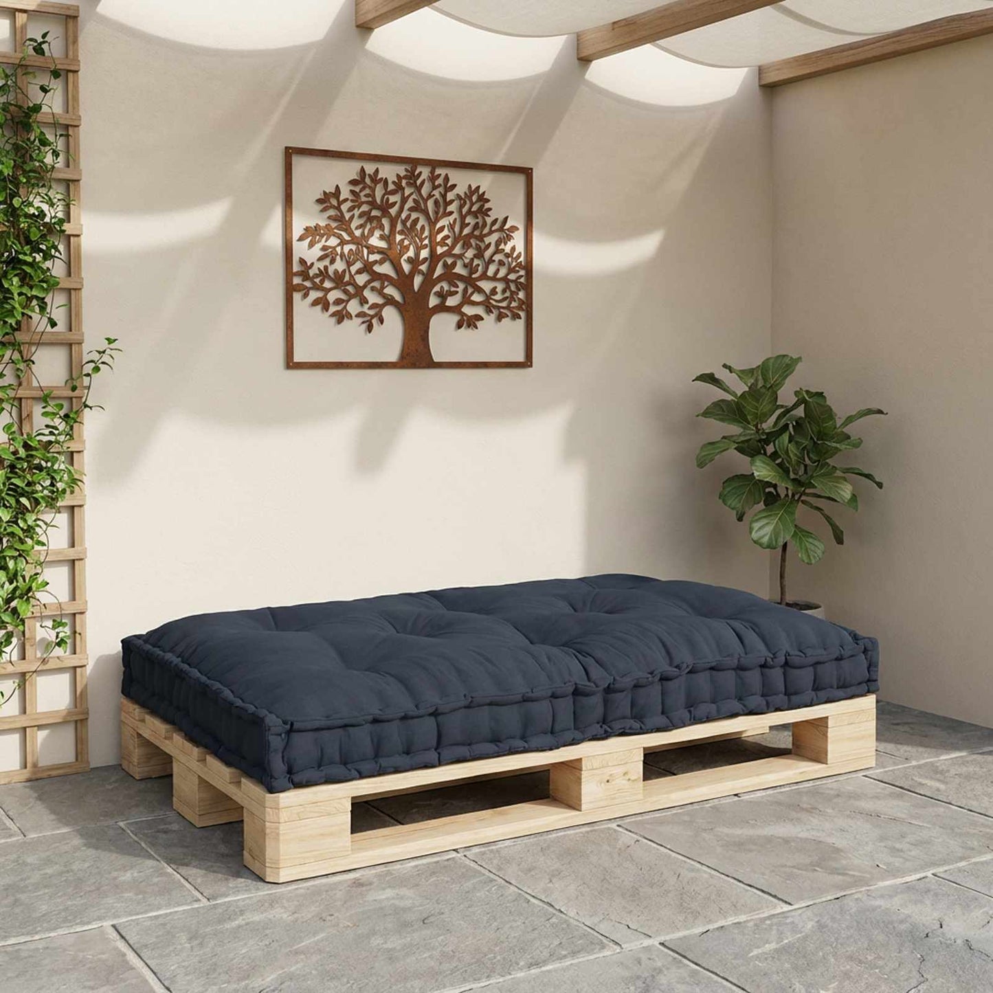 Palle Sofa Pude Antracit 120 x 80 x 12 cm Stof
