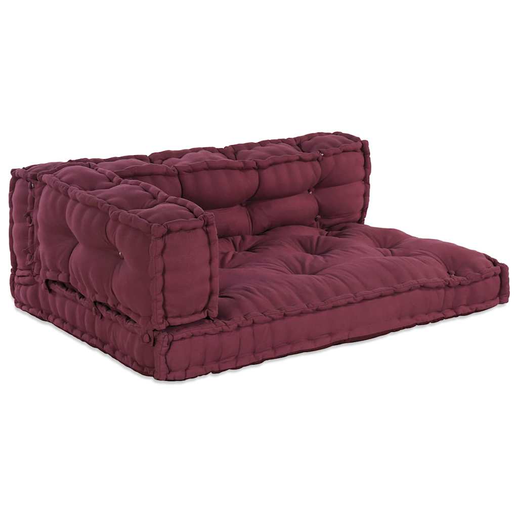 Palle Sofa Pude 3 stk. Stof Bordeaux 120 x 80 x 38 cm
