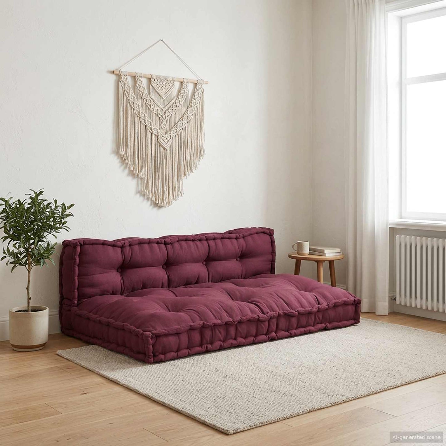 Palle Sofa Pude 2 stk. Stof Bordeaux 120 x 80 x 38 cm