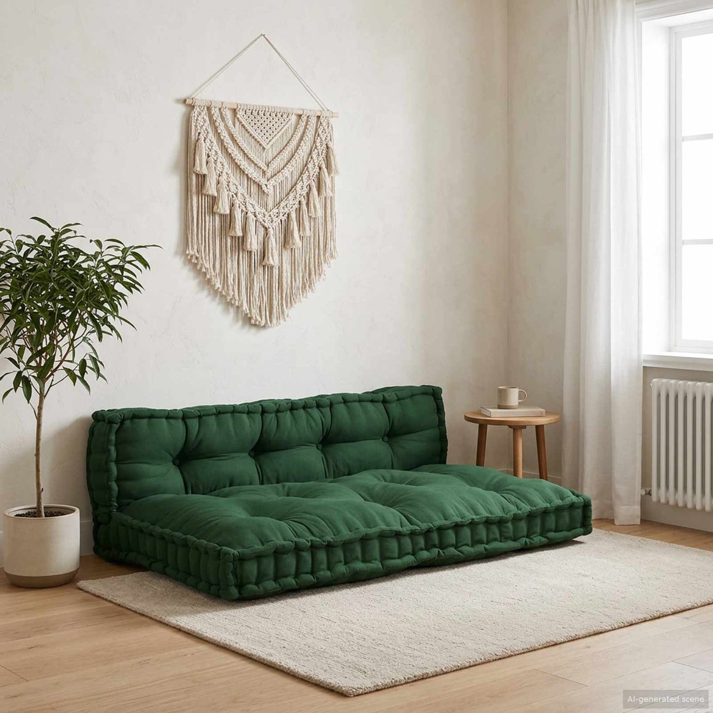 Palle Sofa Pude 2 stk. Stof Grøn 120 x 80 x 38 cm