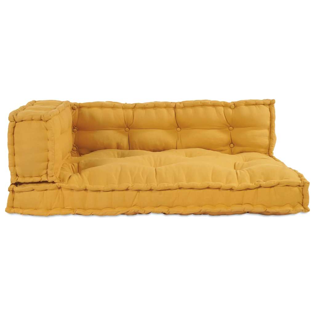 Palle Sofa Pude 3 stk. Stof Gul 120 x 80 x 38 cm