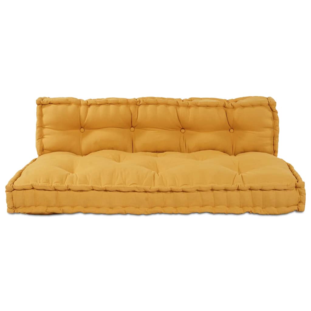Palle Sofa Pude 2 stk. Stof Gul 120 x 80 x 38 cm