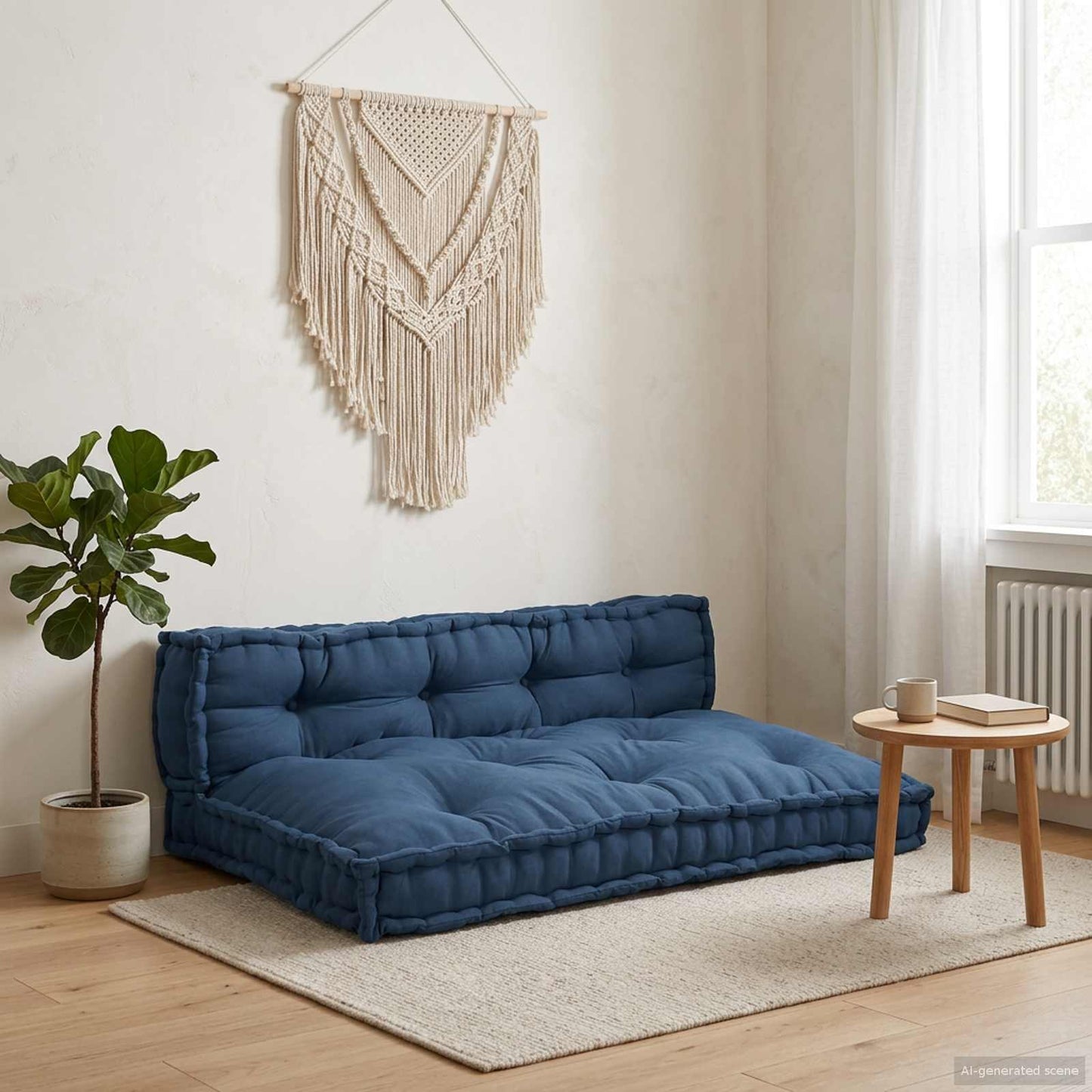 Palle Sofa Pude 2 stk. Stof Indigo 120 x 80 x 38 cm