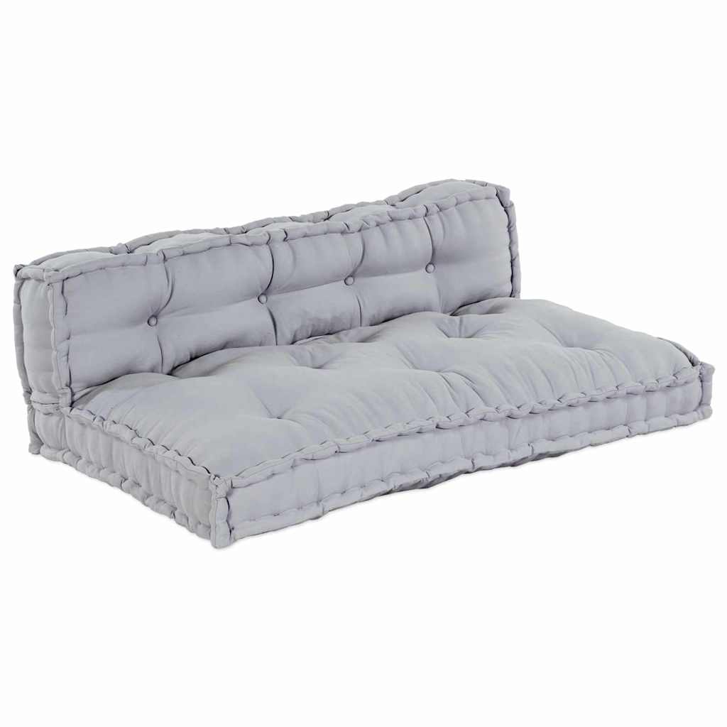 Palle Sofa Pude 2 stk. Stof Grå 120 x 80 x 38 cm