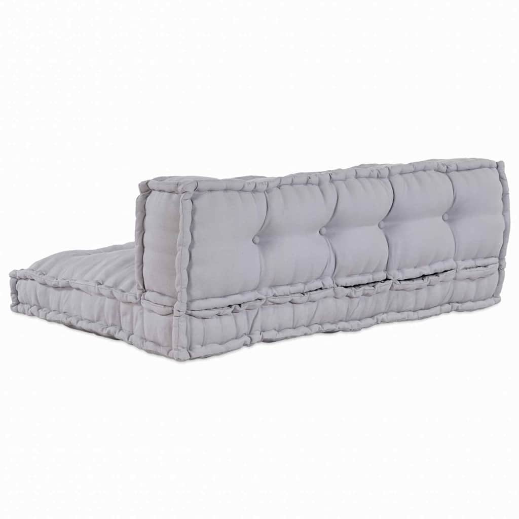 Palle Sofa Pude 2 stk. Stof Grå 120 x 80 x 38 cm