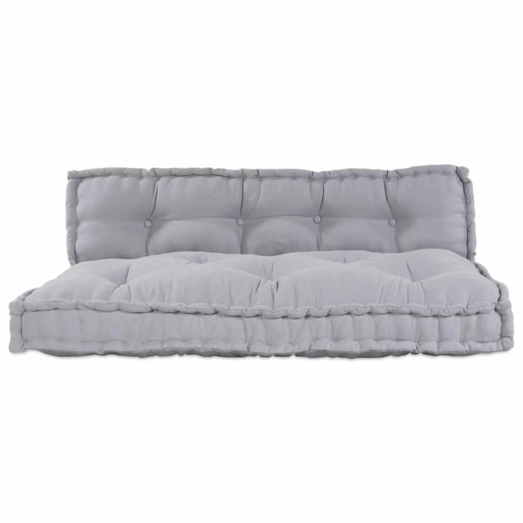 Palle Sofa Pude 2 stk. Stof Grå 120 x 80 x 38 cm