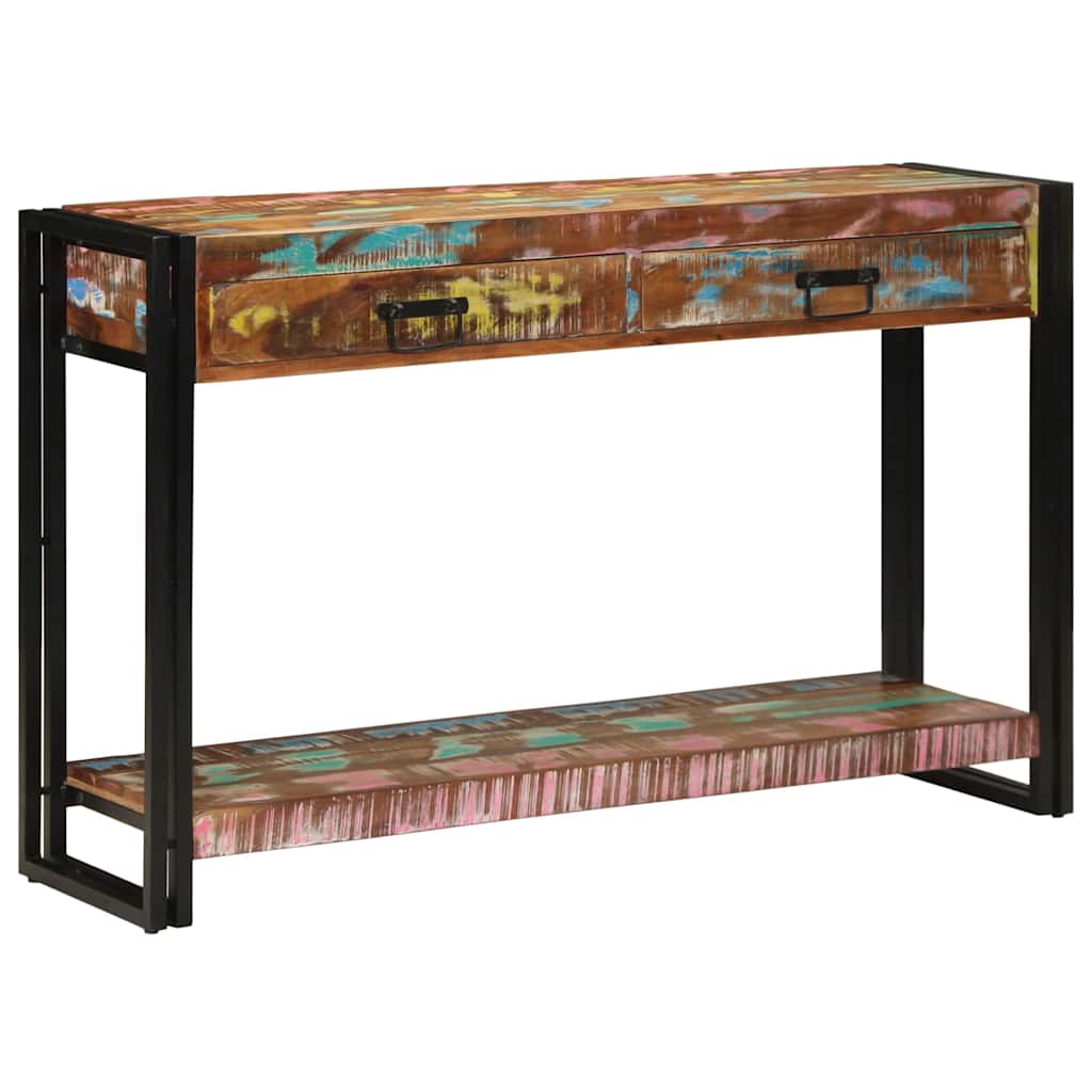 Konsolbord Flerfarvet 120 x 33 x 75 cm Solid genbrugs træ