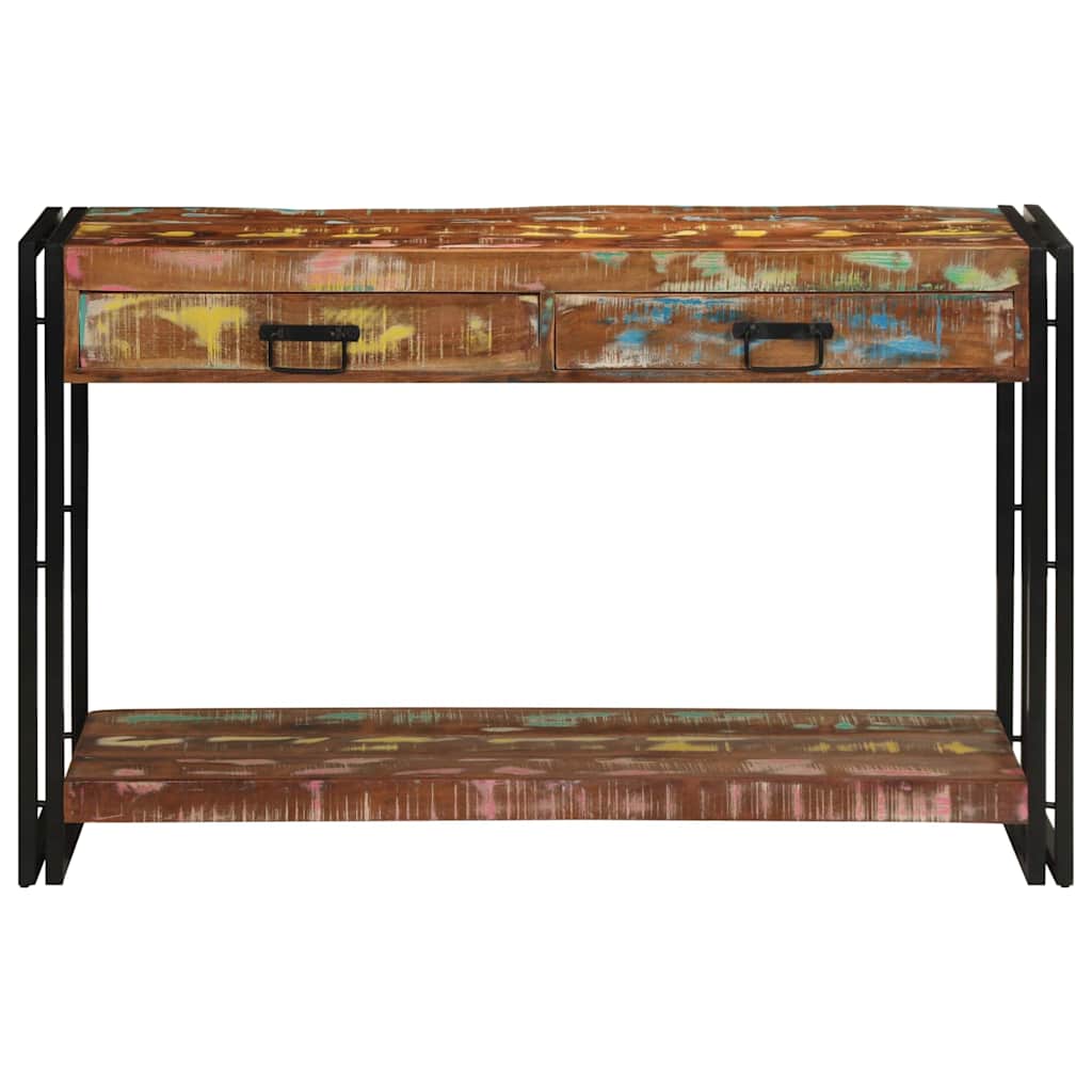 Konsolbord Flerfarvet 120 x 33 x 75 cm Solid genbrugs træ