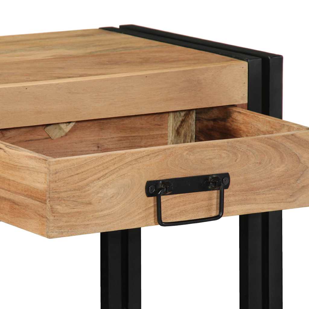 Konsolbord med skuffe Brun 90 x 33 x 75 cm Massivt Akacietræ