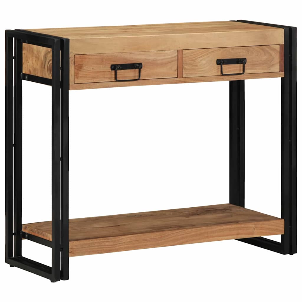 Konsolbord med skuffe Brun 90 x 33 x 75 cm Massivt Akacietræ