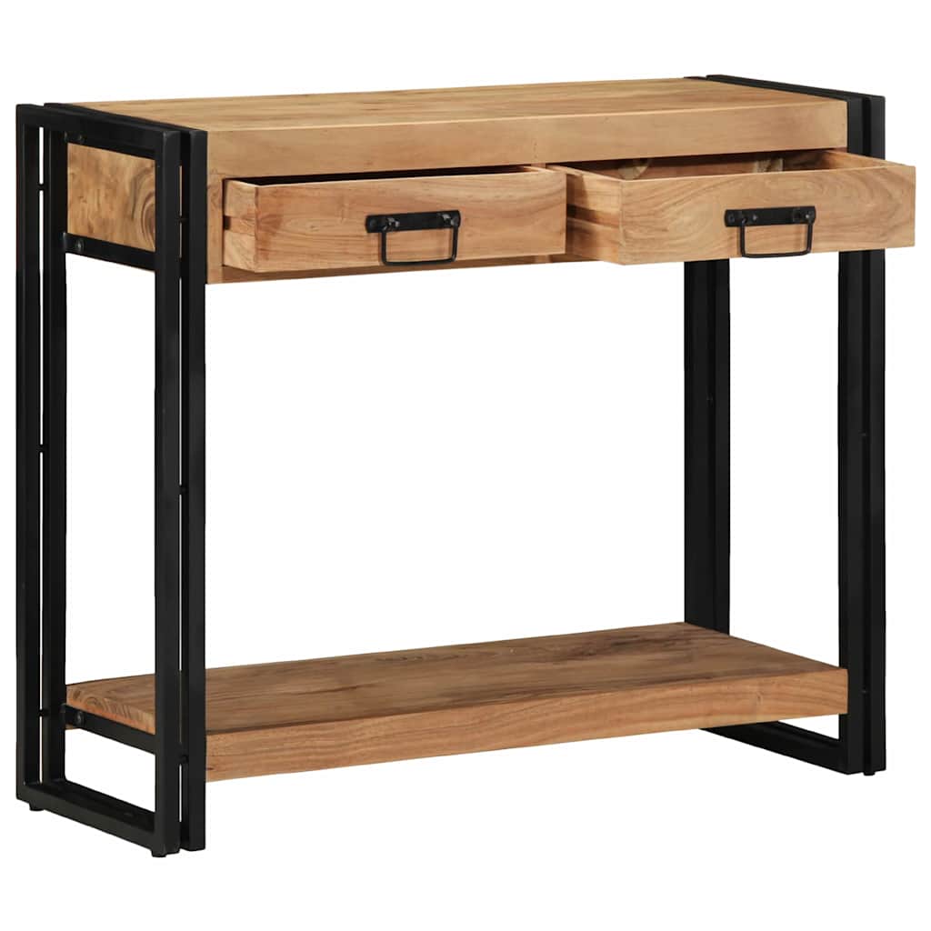 Konsolbord med skuffe Brun 90 x 33 x 75 cm Massivt Akacietræ