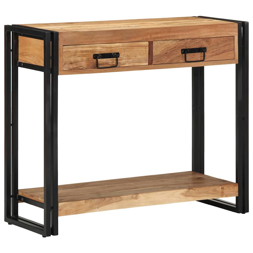 Konsolbord med skuffe Brun 90 x 33 x 75 cm Massivt Akacietræ