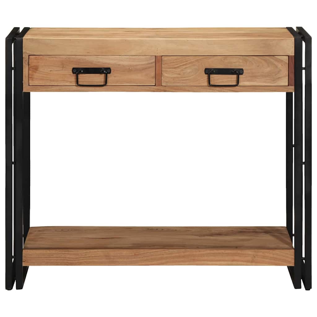 Konsolbord med skuffe Brun 90 x 33 x 75 cm Massivt Akacietræ