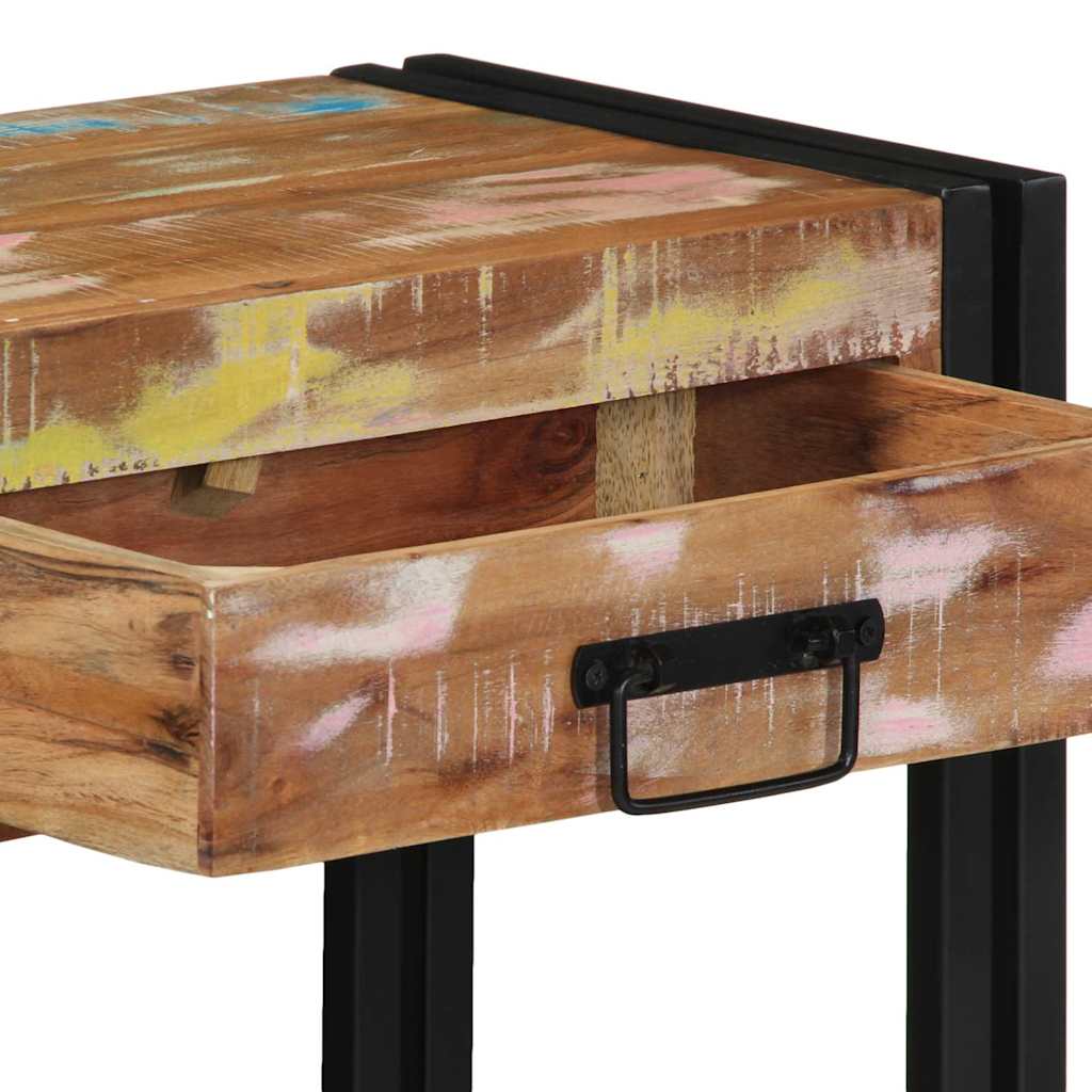 Konsolbord Flerfarvet 90 x 33 x 75 cm Solid genbrugs træ