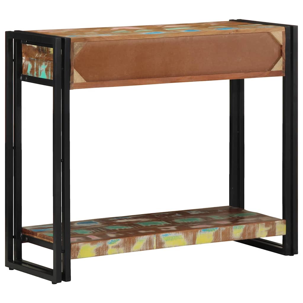Konsolbord Flerfarvet 90 x 33 x 75 cm Solid genbrugs træ