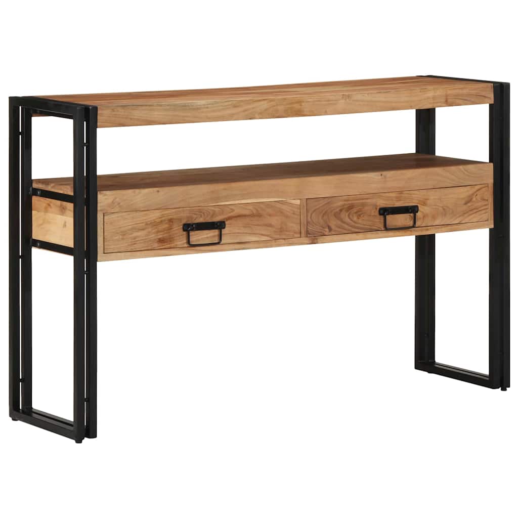 Konsolbord med skuffe Brun 120 x 33 x 75 cm Massivt Akacietræ