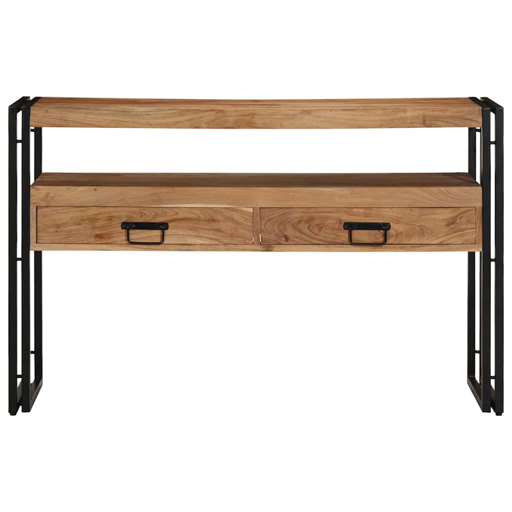 Konsolbord med skuffe Brun 120 x 33 x 75 cm Massivt Akacietræ