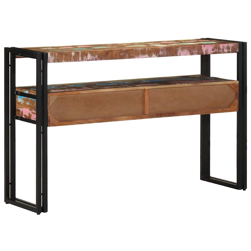 Konsolbord Flerfarvet 120 x 33 x 75 cm Solid genbrugs træ