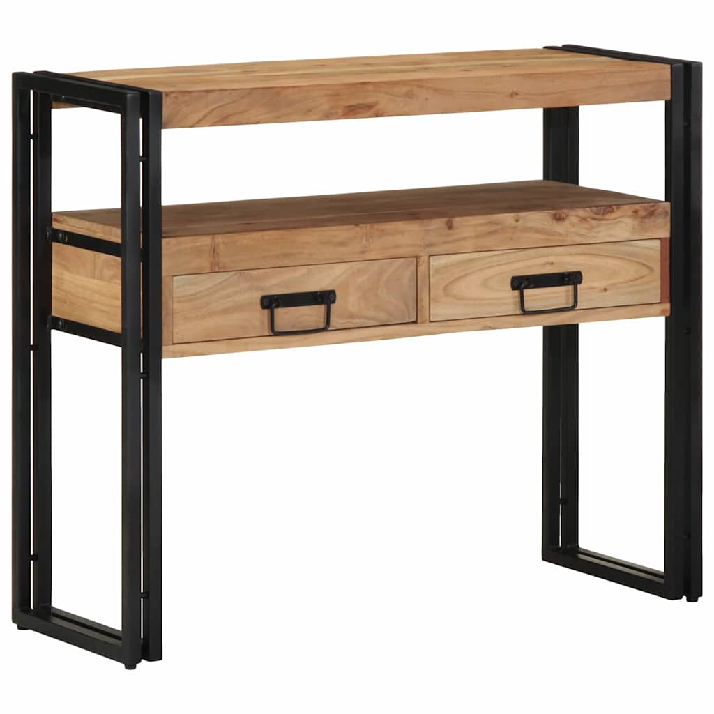 Konsolbord med skuffe Brun 90 x 33 x 75 cm Massivt Akacietræ