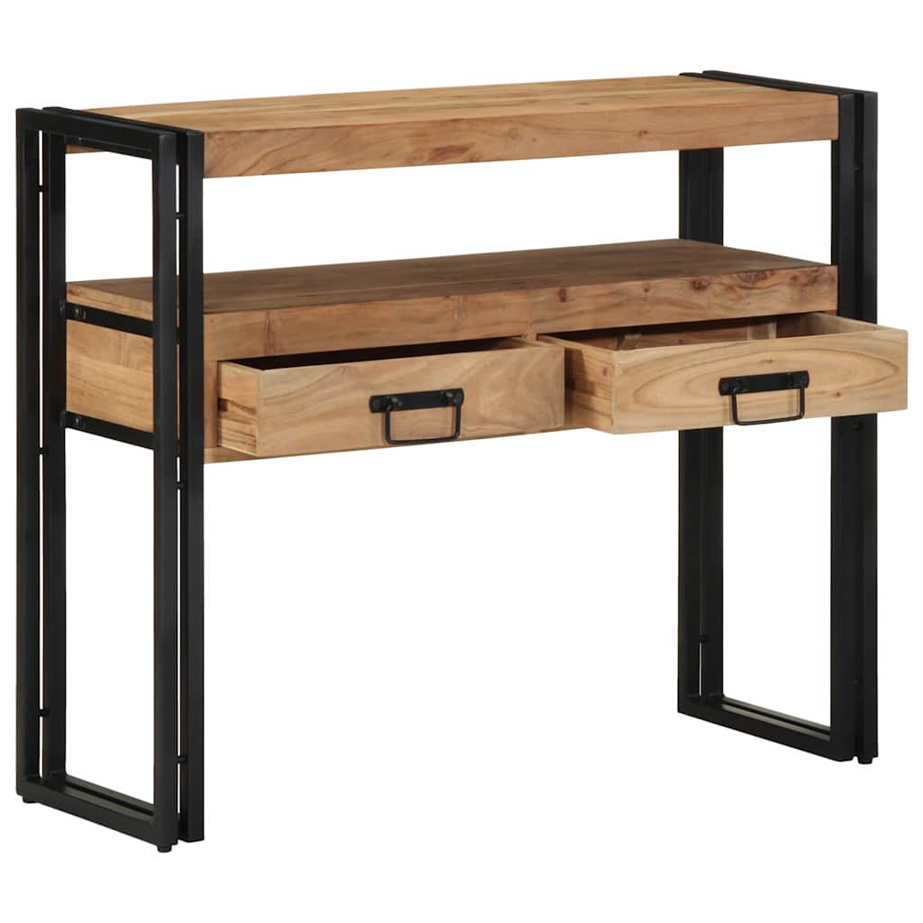 Konsolbord med skuffe Brun 90 x 33 x 75 cm Massivt Akacietræ
